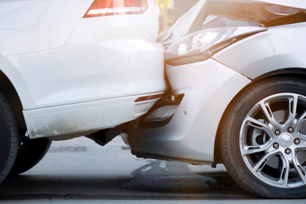 Accident entre deux voitures